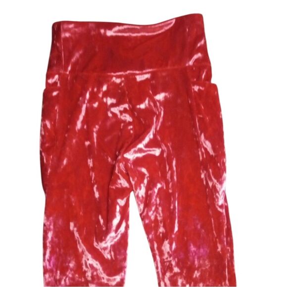 Fabletics Cross Over High Waist Crushed Velour Leggings Pockets Size Small NWT - Picture 7 of 9